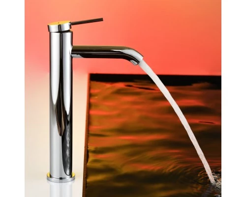 Смеситель д/раковины Abelsberg Fluida ERF22003CH высокий, глянцевый хром