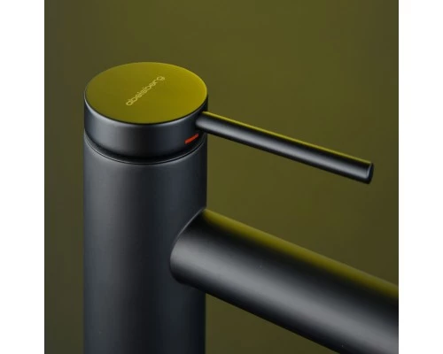 Смеситель д/раковины Abelsberg Fluida ERF22003MB высокий, вулканический черный