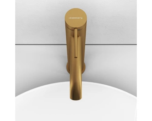 Смеситель д/раковины Abelsberg Fluida ERF22003BG высокий, королевское золото