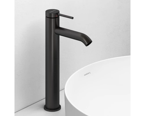 Смеситель д/раковины Abelsberg Fluida ERF22003GM высокий, космическая сталь