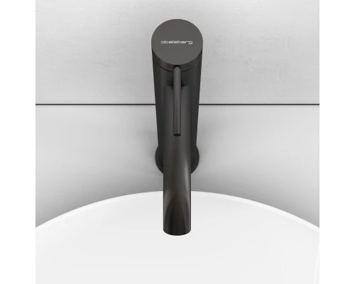 Смеситель д/раковины Abelsberg Fluida ERF22003GM высокий, космическая сталь