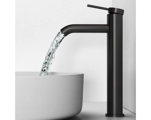 Смеситель д/раковины Abelsberg Fluida ERF22003GM высокий, космическая сталь