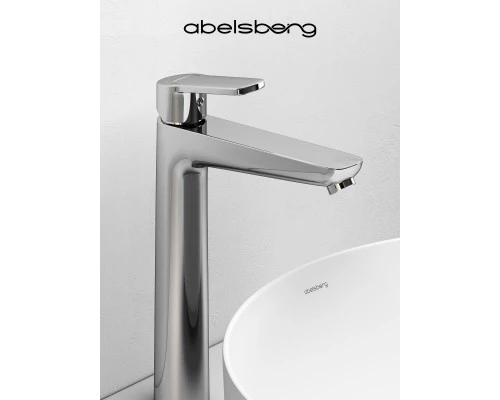 Смеситель д/раковины Abelsberg Lineara UNF23509CH высокий, глянцевый хром