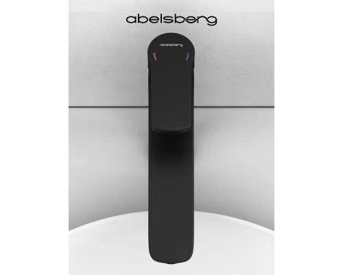 Смеситель д/раковины Abelsberg Lineara UNF23509MB высокий, вулканический черный