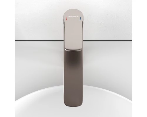 Смеситель д/раковины Abelsberg Lineara UNF23509BN высокий, титан