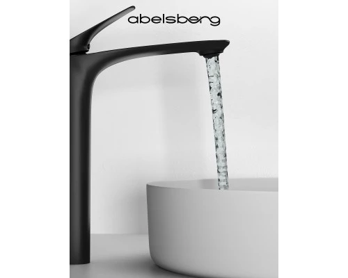 Смеситель д/раковины Abelsberg Perfecta INF60102MB высокий, вулканический черный