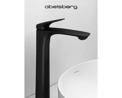 Смеситель д/раковины Abelsberg Perfecta INF60102MB высокий, вулканический черный