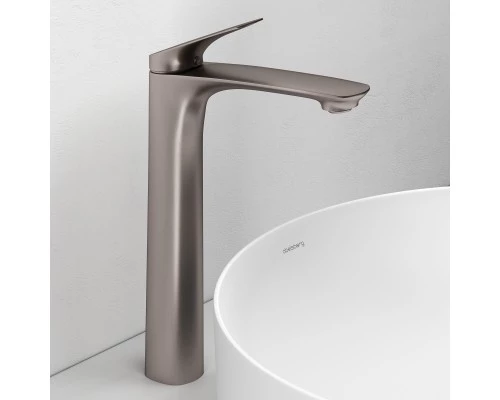 Смеситель д/раковины Abelsberg Perfecta INF60102BN высокий, титан