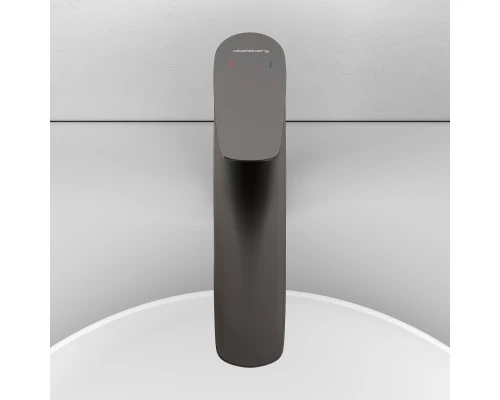 Смеситель д/раковины Abelsberg Perfecta INF60102GM высокий, космическая сталь