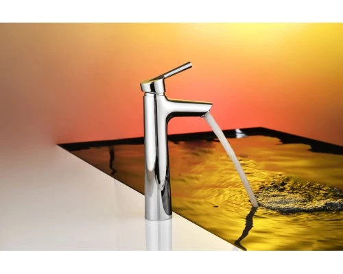 Смеситель д/раковины Abelsberg Solida AMF20091CH высокий, глянцевый хром