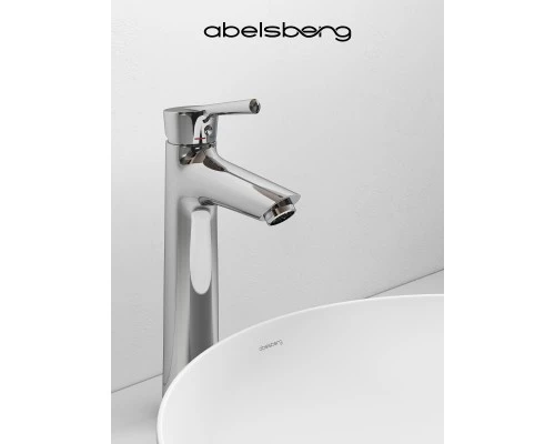Смеситель д/раковины Abelsberg Solida AMF20091CH высокий, глянцевый хром