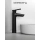 Смеситель д/раковины Abelsberg Solida AMF20091MB высокий, вулканический черный