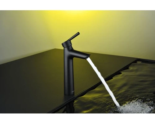 Смеситель д/раковины Abelsberg Solida AMF20091MB высокий, вулканический черный