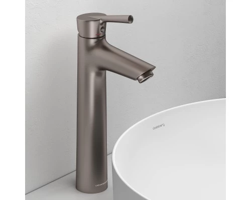 Смеситель д/раковины Abelsberg Solida AMF20091BN высокий, титан