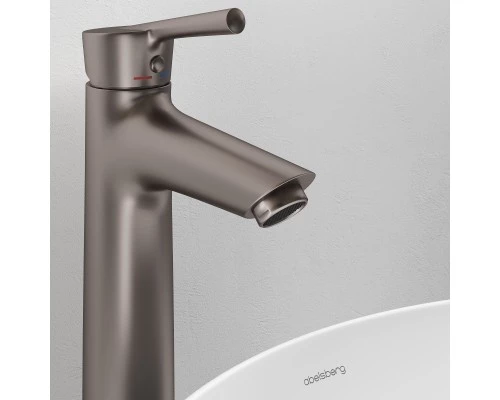 Смеситель д/раковины Abelsberg Solida AMF20091BN высокий, титан