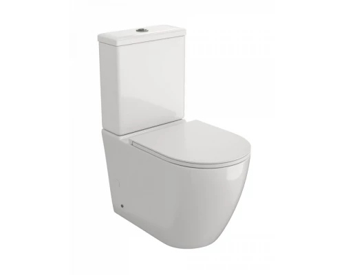 Напольный унитаз ES.M Rounded R40120-20.15 безободковый, сиденье микролифт, белый