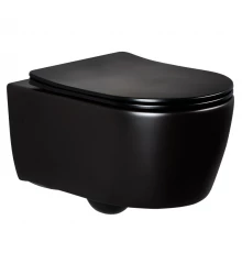 Унитаз Splendy Pride подвесной черный матовый с сиденьем SoftClose, PR10152VTYBM
