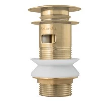 Донный клапан Splendy с переливом, нажимной Click Clack, золото матовое, AA3071YORMGM