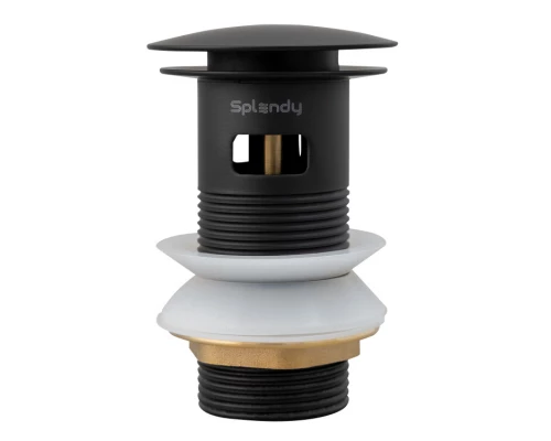 Донный клапан Splendy с переливом, черный матовый, 1 1/4", AA3071YORMBM