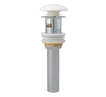 Донный клапан Splendy с переливом, нажимной, белый матовый, 1 1/4", AA3071YURKWM