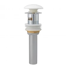 Донный клапан Splendy с переливом, нажимной, белый матовый, 1 1/4", AA3071YURKWM