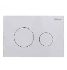 Клавиша смыва Splendy Stable Rest белый глянцевый, двойной смыв, SR302TMW