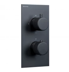 Смеситель для душа Splendy Passion, черный матовый, на 2 потребителя, PA204U2T2BM