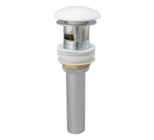 Донный клапан Splendy с переливом, нажимной Click Clack, белый 1 1/4", AA3071YURKW