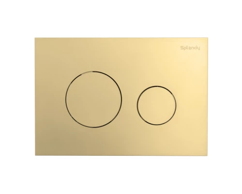 Клавиша смыва Splendy Stable Rest, двойной смыв, золото матовое, SR302TMGM