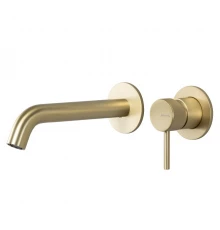 Смеситель для раковины Splendy Passion, настенный, золото матовое, PA201205UK2GM