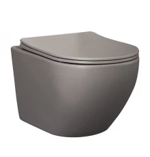 Унитаз подвесной Splendy Light, серый матовый с глянцевой серой чашей, LI10152VTYDMD