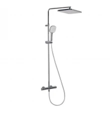 Душевая стойка Splendy Relax S, хром, с термостатом и прямоугольным верхним душем 360x240 мм, RS208XTP36S3CR