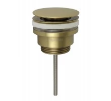Донный клапан Splendy универсальный нажимной Click Clack 1 1/4", золото матовое, AA3071ORMGM
