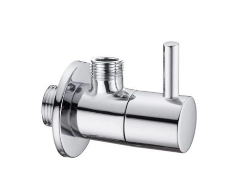 Вентиль запорный угловой Splendy хром 3/8" настенный, AA206NA8PCR