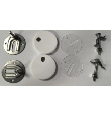 Петли для сиденья унитаза Splendy, белые, диаметр накладки 50 мм, комплект 2 шт, AA1123H50AW