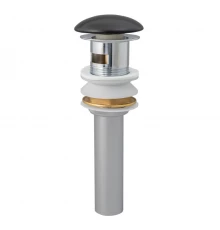 Донный клапан Splendy с переливом, черный матовый, 1 1/4", AA3071YURKBM