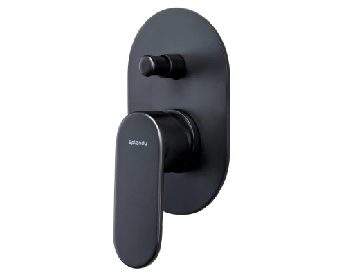 Смеситель для душа Splendy Rest, черный матовый, на 2 потребителя, RE204U1K2BM