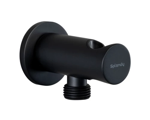 Шланговое подсоединение Splendy с держателем, черный матовый, AA215YRLBM