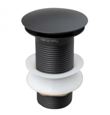 Донный клапан Splendy черный матовый 1 1/4" нажимной Click Clack, AA3071NORMBM