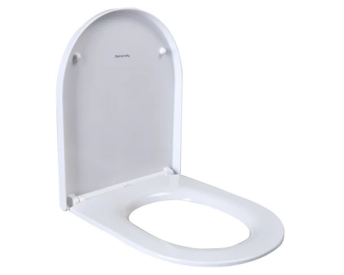Сиденье для унитаза Splendy Classic белое с крышкой и плавным опусканием, CL10345YW