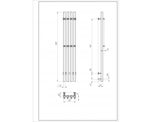 Полотенцесушитель электрический ES.M Tower SQ-04120180MG матовое золото