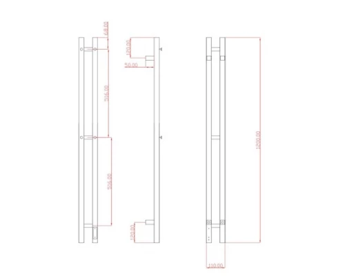 Полотенцесушитель электрический ES.M Tower SQ-02120080MG матовое золото