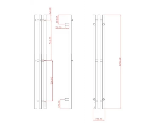 Полотенцесушитель электрический ES.M Tower Round R-0312012MG матовое золото