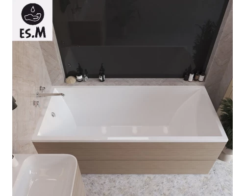Ванна из литьевого мрамора ES.M Melan 170 х75 см  ESM8817005 white