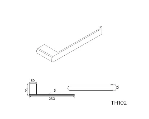 Полотенцедержатель Knotlor TH102BS, сатин