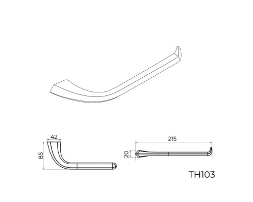 Полотенцедержатель Knotlor TH103C, хром