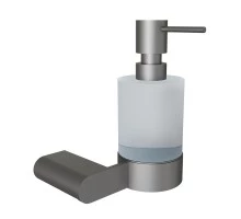 Дозатор жидкого мыла Knotlor LD102GM, оружейная сталь