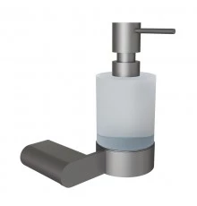Дозатор жидкого мыла Knotlor LD102GM, оружейная сталь