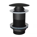 Донный клапан для раковины без перелива Knotlor BM9010BL, черный