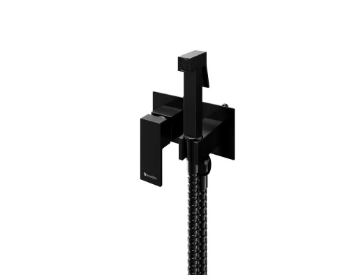 Гигиенический душ со смесителем встраиваемый Knotlor FHS02S1BL, черный
